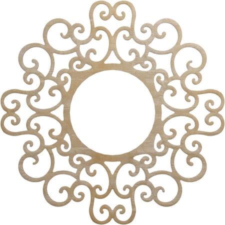 Ekena Millwork Reims Wood Fretwork Pierced Ceiling Medallion, Birch, 36"OD x 13 3/4"ID x 3/8"T CMWP36X36X0375REBI